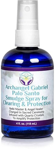 Heal The Masses Palo Santo Spray - Archangel Gabriel Smudge Spray for Clearing & Protection - Smokeless Aromatherapy Mist with Essential Oils - 4 Fluid Ounces