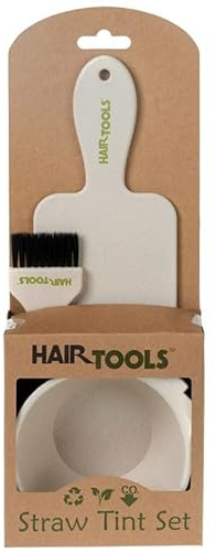 Hair Tools 3Pcs Eco-Friendly Hair Tint Set (Bowl, Brush & Board) - Hair Dye Tool Kit made from Bio-Material. Balayage Hair Dye Kit with Mixing Bowl & Hair Dye Brush for Professional & Home Use.