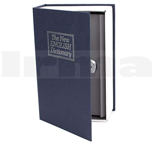 BSD Coffre-Fort en Forme de Livre - Dictionnaire Anglais - 180 x 111 x 55mm - Bleu