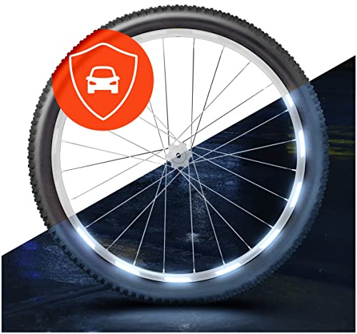 Luxshield Bicycle Reflector Stickers - Set di 64 per cerchi per biciclette da 26/27,5/28 & 29 pollici - Complementare a Cat's Eye - Adesivi per cerchi per biciclette