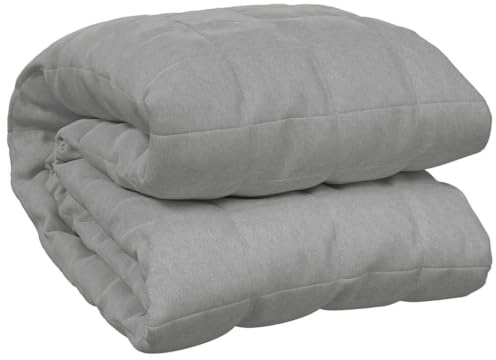 vidaXL Manta con Peso Tela Gris 200x200 cm 9 kg