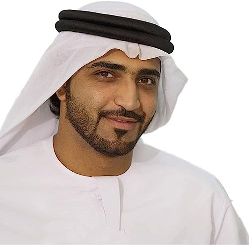 AYIDBE Shemagh arabischer Schal für Herren, Kaffiyeh Schal aus dem Nahen Osten, klassisch, Turban, Hijab, muslimisch, mit bequemem Stirnband, Wüstenschal, Bandana, saudische Kopfbedeckung,