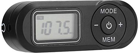 Mini Radio FM, Portátil 1.1 Pulgadas LCD Música Digital Mini Radio FM Reproductor de Bolsillo con Apagado Radios Dab Negro Auricular Radio Dab Función de Memoria Pantalla