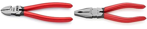 Knipex Seitenschneider schwarz atramentiert, mit Kunststoff überzogen 160 mm 70 01 160 EAN & Kombizange schwarz atramentiert, mit Kunststoff überzogen 160 mm 03 01 160 EAN