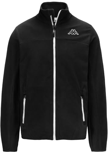 Kappa - Felpa con Zip, Uomo, Poliestere, Sportivo/a, Modello: Logo Wind