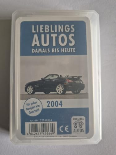 Lieblings Autos Auto Quartett 2004 Baujahr Geburtsjahr 22. Geburtstag Geschenk Spielkarten Neu