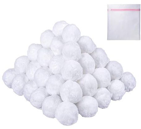 LUPYMMY Filterbälle Pool - Reinigende Filterballs für Pools - Wiederverwendbar Filter Balls Geeignet für Pool Filter Schwimmbad Filteranlagen, Aquarium und Poolzubehör Weiß (1400, Gramm)