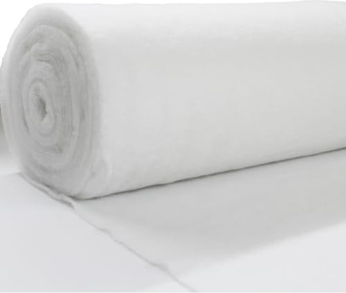 JPstraps – Guata de Acolchado, Relleno por Metros (60 gr/m² 160cm Ancho) Napa de Microfibra, Tacto Suave y Fino para Manualidades, Peluches, Cojines, Almohadas y Edredones (Blanco, 2 Metros)