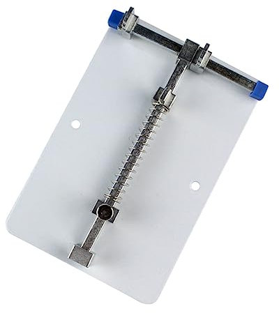 OSALADI Motherboard Reparatur Werkzeug Einstellbare Leiterplattenhalterung Mit Drehbarer Schraube Und Federverschluss Für Präzise PCB Lötarbeiten Stabiler Stahlbasis Mit Rutschfestem Schut