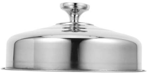 OKUMEYR Runde Bratenhaube Aus Edelstahl Mit Metallknopfgriff Dampfgarabdeckung Für Teppanyaki Robustes Grillzubehör Für Zuhause Und Kochen Im Freien