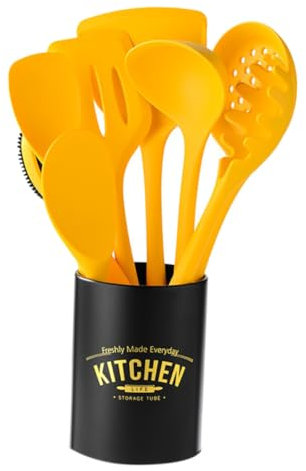FONDOTIN 1 Juego De 8 Piezas De Utensilios De Cocina Utensilios De Cocina Utensilios De Cocina Kit De Utensilios De Cocina Utensilios De Cocina Gel De Sílice Amarillo