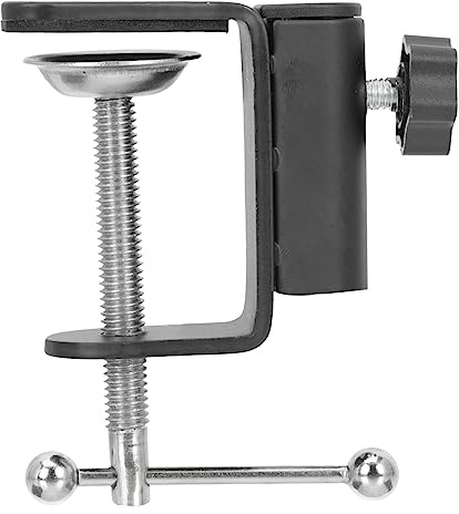 Abrazadera de Montaje en Mesa para Micrófono Negra de Aluminio Abs