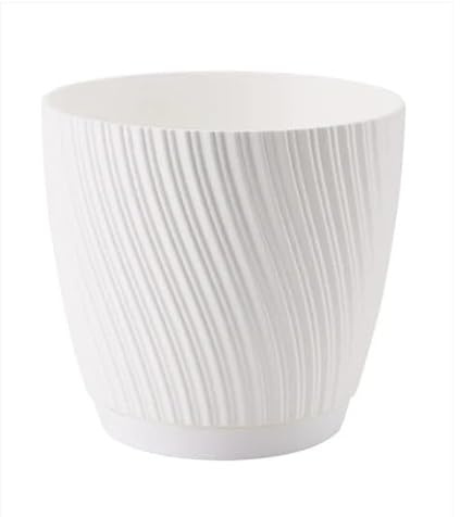AP Supplies Mika Pot with Saucer 170mm, White