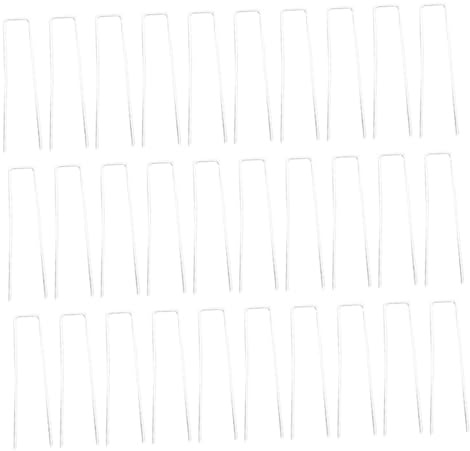BCOATH Estacas para Césped Artificial y Jardinería, Grapas Galvanizadas 2,8 Mm X 15 Cm, Pin de Paisaje en Forma de U, 30 Piezas, Fijador para Tela Antimalezas y Protección de Jardín