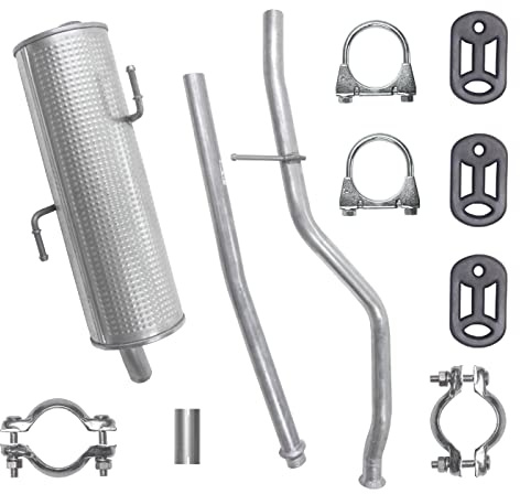 POLMOstrow Auspuff für Peugeot 206 1 I 2003-2006 | Abgasrohr und Endtopf, Motoren: 1.1 - 1.4, Fließheck