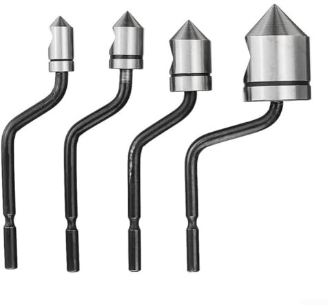 Set di utensili per sbavatura con manico NB1000 e 4 frese per smusso (BC6301/8301/1041/1651), angolo di 90°, lama HSS M2 per metallo, plastica, gomma, blu e argento (4 pezzi)