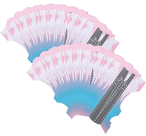 Pegatinas de Guía de Manicura para Extensiones de Uñas 100 Piezas Papel | DIY y Aprendizaje, Fácil de Retirar y Aplicar, Ayuda a Determinar la Longitud Forma de Extensión