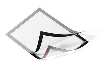 Durable Info-Rahmen Duraframe (A4, selbstklebend mit Magnetverschluss) 10 Stück, silber, 488223