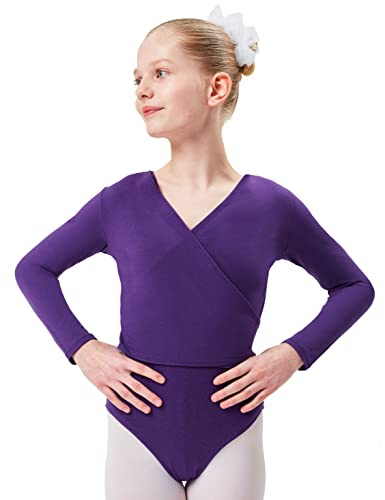tanzmuster Ballett Wickeljacke Mädchen - Mandy - Gr. 92-170 - extra weicher Baumwollstoff - Ballettjacke zum Wickeln für Kinder