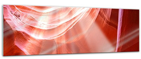 Bilderdepot24 Glasbild - Antelope Canyon - Arizona USA - 120x40cm - Deko Glas - Wandbild - Bild auf Glas - moderne Glasbilder - Glasfoto - Echtglas - kein Acryl - Handmade