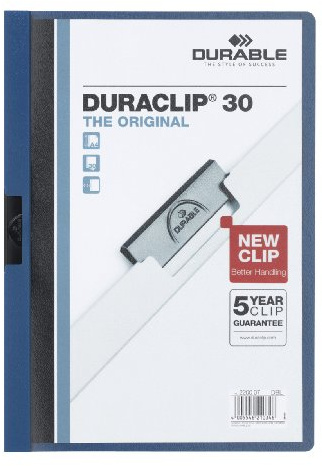 Durable 220007 KLÄMMAPP DURACLIP 30, mörkblå, 25 stycken