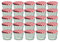 CapCro Set da 25 vasetti in Vetro, per marmellate e Conserve, 230 ml, Coperchio avvitabile a Quadretti Rossi, 82 mm