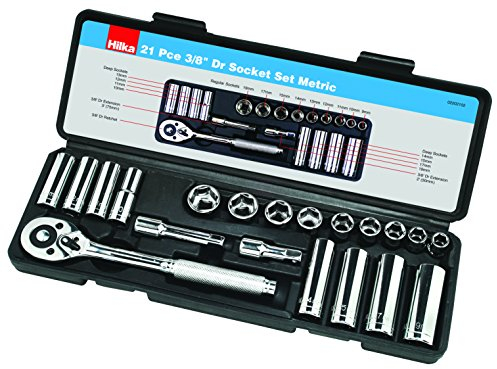 21PC 3/8 Drive Socket Set Metric