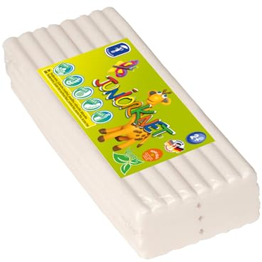 Feuchtmann JUNiORKNET Jumbo-Pack in Weiß | 500g weiche Kinderknete im Vorteilspack | vegane glutenfreie Spielknete | Nicht trocknende Knete | ungiftige Modelliermasse | ab 2 Jahren