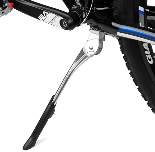 BV Chromium justerbart cykelställ med dold fjäderbelastad spärr, för cyklar på 24–29 tum, cykelstativ för vuxencyklar, 66 cm (26 tum) (silver)
