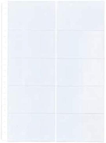 Visitenkartenhülle Kangaro A4 PP 120 micron 23r.10St. 10 Fächer genarbt