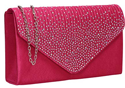 SwankySwans Abby Diamante Envelope Style Bag Clutch