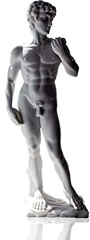CBAM - Estatua del David de Miguel ángel, hecha con polvo de mármol de Carrara, 17 cm de altura