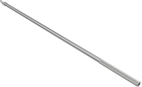 INTERDECO Schleuderstab und Gardinenstab mit geriffeltem Griff, aus Aluminium, Silber-Grau, zum Schieben und Ziehen von Gardinen, Schiebegardinen und Flächenvorhängen, Typ 5101005, 125 cm