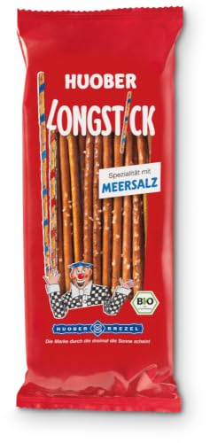 Huober Bio Longstick mit Meersalz, Laugengebäck, 125 g