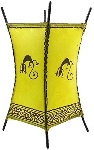 Pianura henné marocchino Lampada da terra marocco Lampada da tavolo orientale Carree Gecko giallo 30 cm