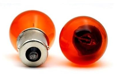 2 x PY21W BAU15s 581 12v Amber/Orange Indicator Light Car Bulbs (Off-set pins)
