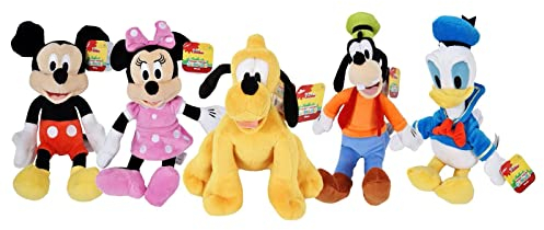 Disney Gang 9 Bean Plush Mickey Minnie Mouse Donald Pluto Goofy - 5 Pack