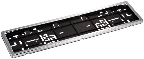 Unitec 84526 Kennzeichenhalter Chrom flach, schwarz,silber