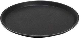 APS Vassoio Gastro, vassoio di servizio nero, vassoio in PRFV con superficie antiscivolo, Ø 27,5 x altezza 2 cm, nero