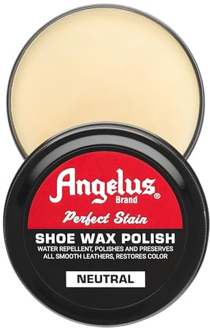 Angelus Perfect Stain Shoe Wax Polish, Professional Shoe Polish For Leather Shoes & Boots, 3 fl oz, Neutral (Clear)