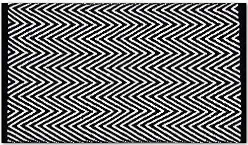 Pro Home Teppich Läufer Matte Unterlage Vorleger Fußabtreter, breite Auswahl an modernen Fleckerl- und Baumwollteppiche (120x180 cm/Zigzag)