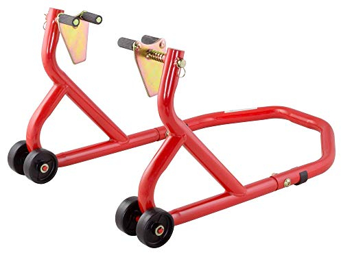 BIKETEK Motorcycle Motorbike Front Paddock Stand Front Fork Stand Series 3 Red