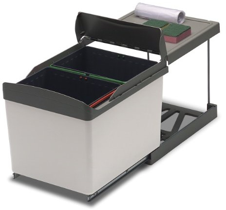 RP Italia Pattumiera estraibile per cucina 2 secchi raccolta differenziata - Automatica, scorrevole -516