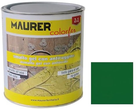 SMALTO GEL ANTIRUGGINE BRILLANTE 0,750 lt. (Verde bosco)