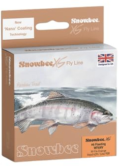 Snowbee XS Floating Fly Line, High Viz Orange, 90 ft, WF6, Ultra-Low Friction Coating, Balanced Taper for Maximum Visibility and Smooth Presentation
