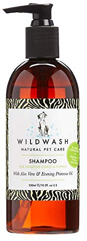 WildWash 5060341660047 Haustier Hund Shampoo für empfindliche Mäntel, Welpen, Katzen und Kätzchen, 300 ml