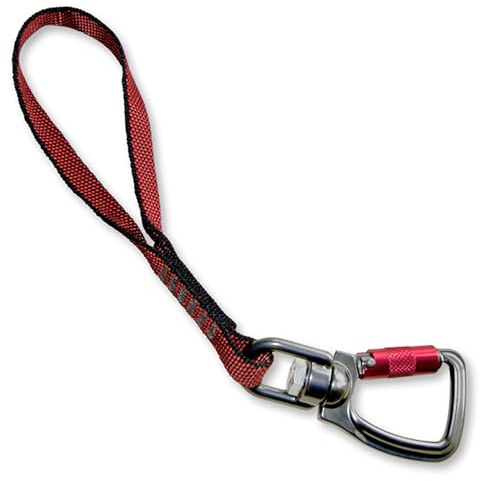 Kurgo Sicherheitsgurt-Halteclip für Hunde, Hundegurt für Autofahrten, mit drehbarem Karabiner Clip, Länge 25 cm, Rot