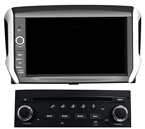 GOWE Android GPS Navigazione 8 pollici Lettore DVD per Peugeot 208/2008 con Bluetooth/RDS/3G/WIFI/USB/ATV/iPod/Canbus/SWC/Mirrorlink/TPMS