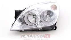 Johns, Scheinwerfer Halogen Front passend für Opel Astra H 03/2004 - H7 H1 Links Fahrer