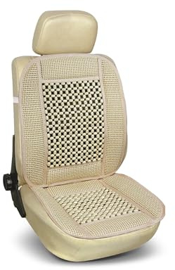 Bottari 12302 Bottari 12302 California: Couvre Siège Universel à Billes de Bois. 100% Naturel. Respirant. Couleur Beige
